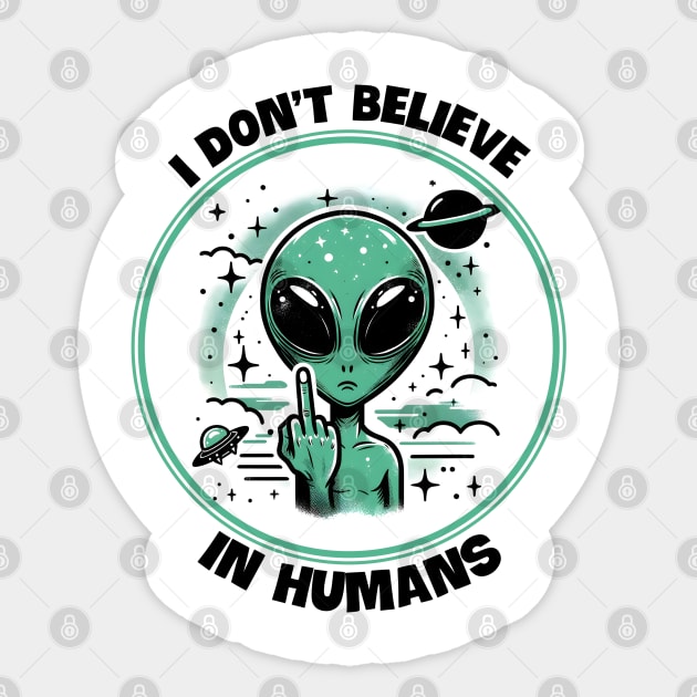 Cosmic Visitor: Alien Vibes from the Unknown Sticker by Steve